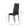 3/5Pcs Small Space Dining Set Square Glass Dining Table+ 2/4 Dining Chairs Home