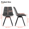 4x Grey 360° Swivel Velvet Dining Chairs Rotatable Metal Legs Kitchen Chairs
