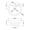 460mm Countertop Wash Basin Vessel Sit-On 1 Tap Hole White Ceramic Modern