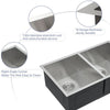 Kitchen Sink Bowl Stainless Steel Drainer Pipe Catering Basin Pot 780*430*210mm