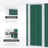 Outdoor Storage Shed Steel Garden Shed w/ Lockable Door Green