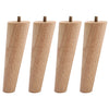 Set of 4 Oak Wood Furniture Legs Feet 10° Angled Oblique Tapered Stand Hoolder