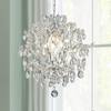 Silver Modern Pendant Chandelier Crystal Raindrop Lighting Ceiling Light Fixture