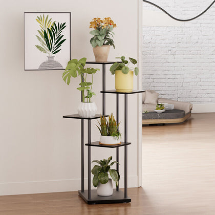 5Tier Metal Plant Display Stand Home Indoor Outdoor Garden Flower Pot Shelf Rack