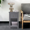 Small Wooden Side Table with Drawer Coffee End Table Bedside Cabinet Nightstand