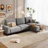 Scandinavia Style Corner Sofa 3 Seater L-Shape Sofa - Right Hand Chaise Lounger