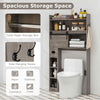 Over The Toilet Storage Cabinet Bathroom Organizer Toilet Rack-Grey