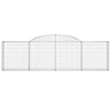Arched Gabion Baskets 8 pcs 300x30x80/100 Galvanised N0M4