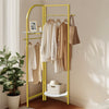 Durable Coat Rack Sturdy Entryway Garment Stand 180-90° Foldable Storage Shelf