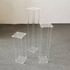 40/60/80/100cm Acrylic Wedding Flower Stand Pedestal Centrepiece Plinth Decor