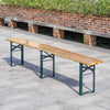 2X Extra Large Folding Wooden Bench Bistro Dining Beer Table Chair Outdoor 217cm
