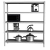 5 Tier Commercial Kitchen Shelf Stainless Steel Microwave Oven Storage Rack 1.8m