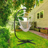 Large Garden Hammock Chair Stand Only Heavy Duty Metal C-Stand Indoor or Outdoor