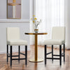 2Pcs Bar Stool Upholstered Fabric Pub Stools Counter Height Stools Dining Chairs