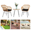 Wicker Bistro Sets Outdoor Garden Furniture Table Rattan Chairs Seat Patio UK