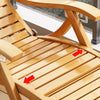 Foldable Bamboo Outdoor Garden Deck Rocking Chair Armchair Recliner Lounger Seat