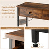 Entryway Table Living Room Narrow Console Table with Charging Station