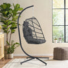 Rattan Effect Garden Hanging Egg Swing Chair Patio Hammock with Cushion Relaxing