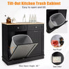 Kitchen Trash Cabinet Tilt Out Trash Bin Cabinet Freestanding Recycling Cabinet