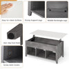 Lift Up Coffee Table Rising Center Table with 3 Cubes & Lift Top-Grey