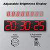 27.6in Double Sided Digital Wall Clock, Multifunctional Led Large Clock with ...