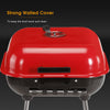 Charcoal Trolley BBQ Red Garden Outdoor Barbecue Cooking Grill Powder Wheels NEW