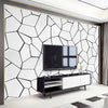 Modern White Crack Marble Stone 3D Effect Breakstone Art TV Backdrop Wallpaper