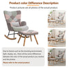 Rocking Chair with Footstool Fabric Velvet Relax Chair Lounge Recliner Armchair