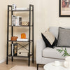 4-Tier Industrial Bookshelf Free Standing Display Shelf Storage Rack for Bedroom