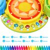 Kids Musical Instrument Electronic Rock Band Big Drum Set w/ Microphone Chair