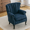 High Wing Back Armchair Navy Blue Chair Fireside Seat Living Room Lounge UK