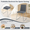 2 Pcs Modern Armless Accent Chairs with Foldable Backrest-Grey