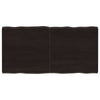 LAPOOH Table Dark Grey 120x60x4 Treated Solid Wood Oak Live U6M7
