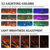 Electric Fireplace 3 Sided Panoramic Fire 70 inch Insert LED Flames Entertament