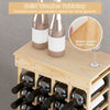 40 Bottles Storage Wine Rack Freestanding Pine Wood Display Shelf Wine Holder