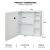 LED Bathroom Mirror Cabinet with Demister LED Lights Extra Large Storage Cabinet