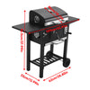 Large Charcoal BBQ Grill Trolley Garden Barbecue Patio Smoker Portable On Wheels