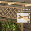 Wooden Trellis Planter, Raised Garden Bed for Climbing Plants, Natural