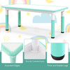Height Adjustable Toddler Desk and Chairs Set with Graffiti Desktop (Green)