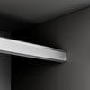Modern Corner High Gloss Mirrored Black Wardrobe Door with Hanging Rail Shelves