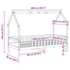 ' House Bed Frame 80x200 Solid Wood Pine P6G6