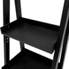 4 Tier Ladder Shelf Storage Shelving Unit Wooden Bookcase Plant Display Black
