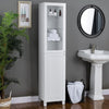 8 Tiers Tall 190cm Storage Cabinet Freestanding Storage Organizer w/ Glass Door