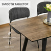 Extendable Dining Table Rectangular Effect Tabletop with Steel Frame