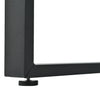 Dining Table with Black Metal Legs Kitchen Table Extendable Marble Effect Top