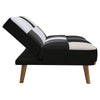 6FT Retro Patchwork Sofa Bed Click-Clack 3 Seater Rainbow Multi-Coloured Sofabed