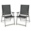 2 Pieces Patio Folding Chairs Outdoor Patio Chairs Portable Dining Chair