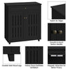 Shoe Storage Cabinet with Drawer & Doors 4-Tier Shoe Rack for Entryway Black