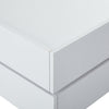 Coffee Table 360° Rotating Modern Square Table With 2 Drawers Storage White