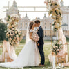 236cm Elegant White Wedding Arch Stand Metal Ceremony Bridal Party Archway Frame